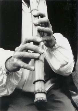 Zacciah Playing Shakuhachi